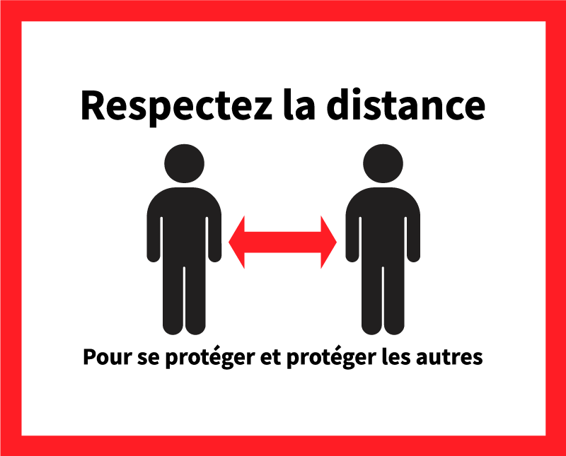 Sticker Distance de prévention covid - TenStickers