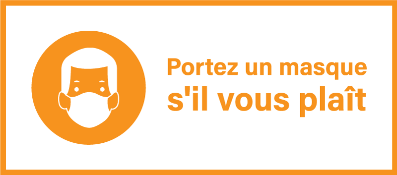 Sticker Porter un masque s'il vous plaît - TenStickers