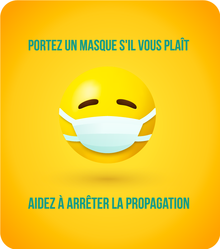 Sticker Rappel de porter le masque - TenStickers