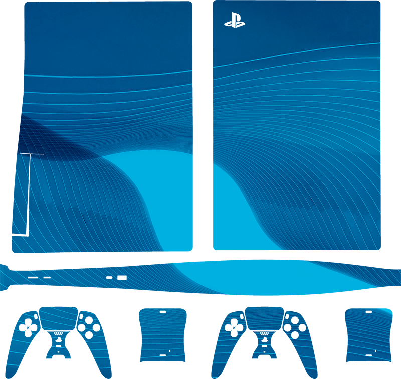Abstract curves PS5 sticker - TenStickers