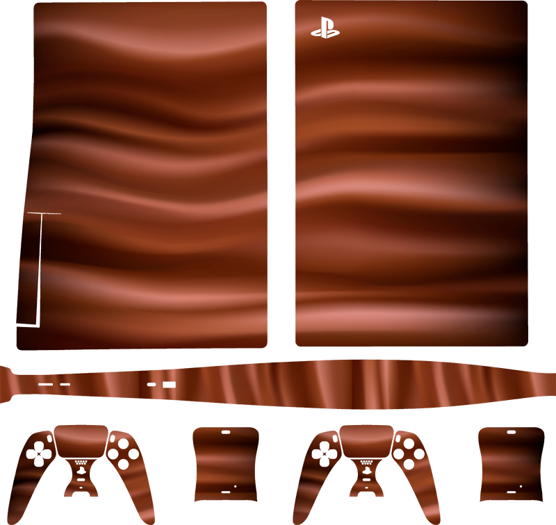 Brown playstation5 vinyl stickers - TenStickers