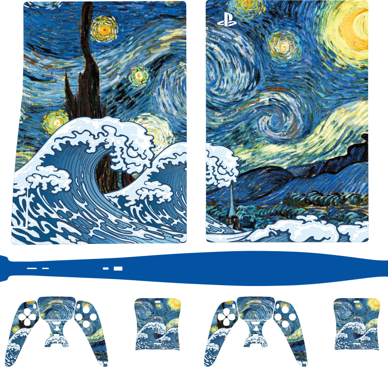 動物 シール 星空の夜のシーン - TENSTICKERS