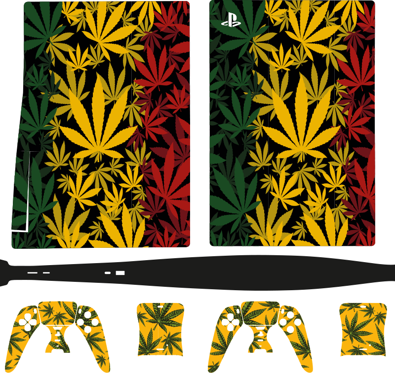 Kanapių rasta ps5 lipdukas - „Tenstickers“