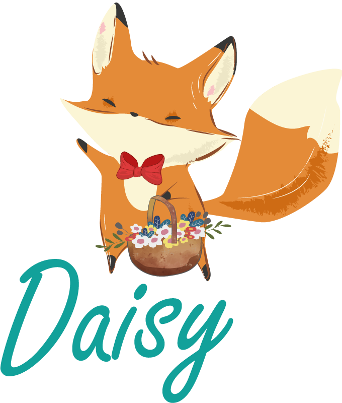 Rev med navn og kurv illustrasjons klistremerke - Tenstickers