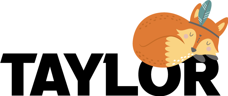 Isim illüstrasyon çıkartması ile klasik kuzey tilki - TenStickers