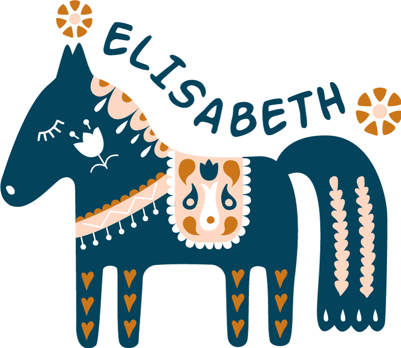 Autocolante para crianças arte decorativa de cavalo - TenStickers