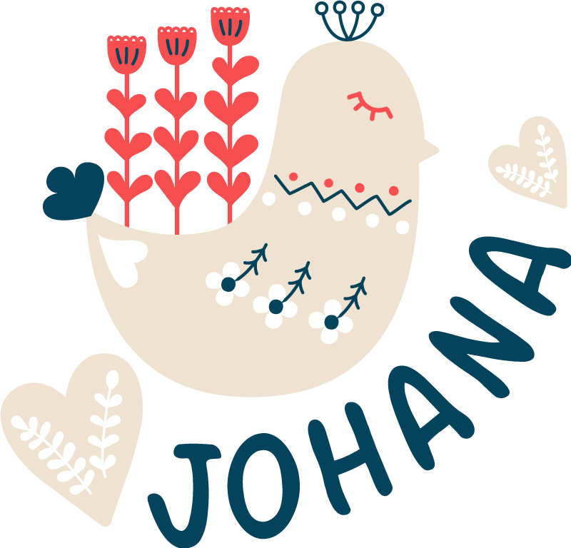 Autocolante Pássaro da neve personalizado - TenStickers