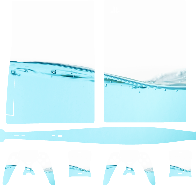 Water texture PS5 skin sticker - TenStickers