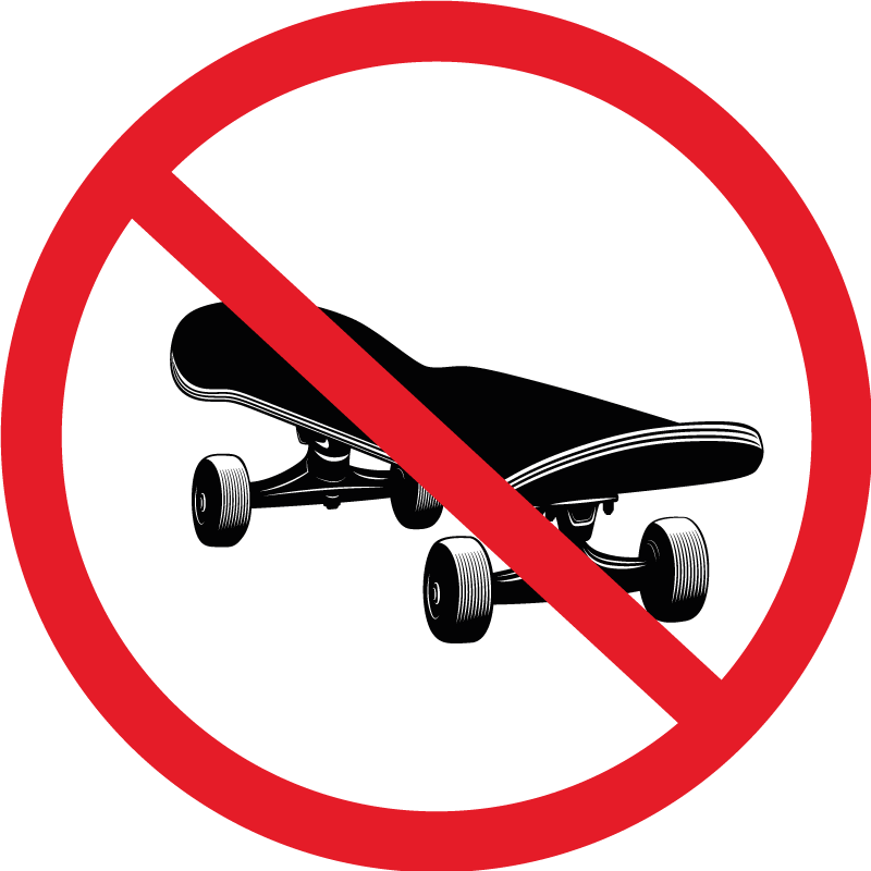 Autocolantes de outros desportos Interdição de patinação - TenStickers