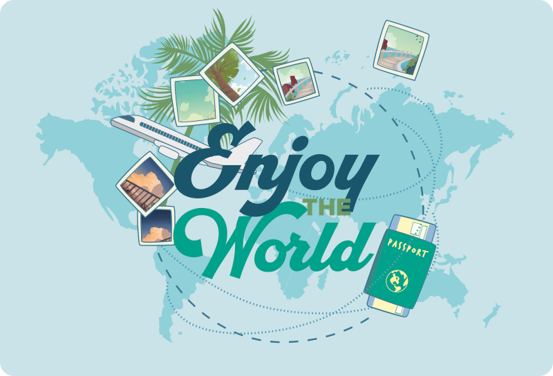 Enjoy the world world map laptop skins - TenStickers
