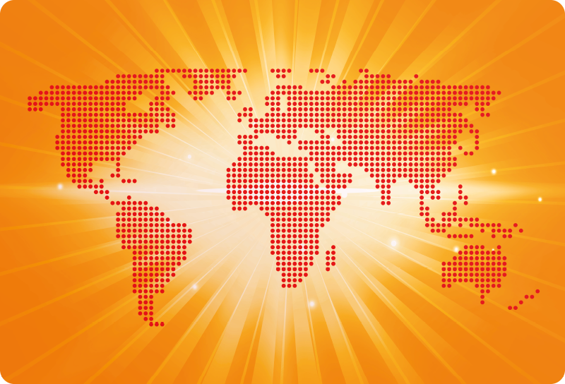 Adesivo per laptop mappa del mondo a punti - TenStickers