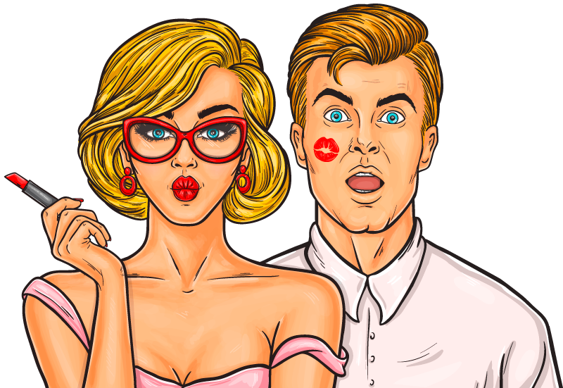 Etichete animale cuplu în stil comic - TenStickers