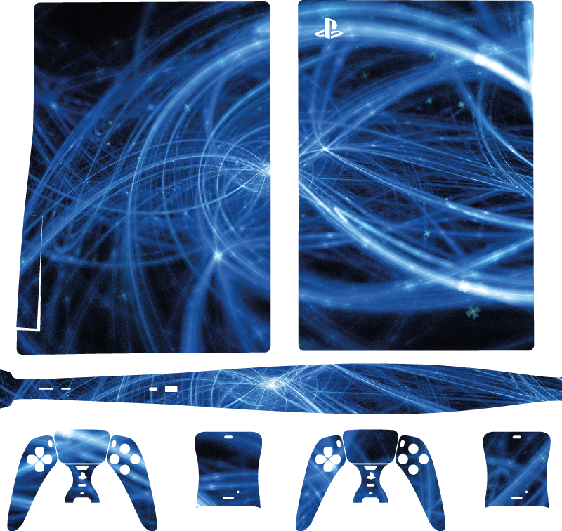 PS5 Aufkleber Glowing lines Technologie - TenStickers