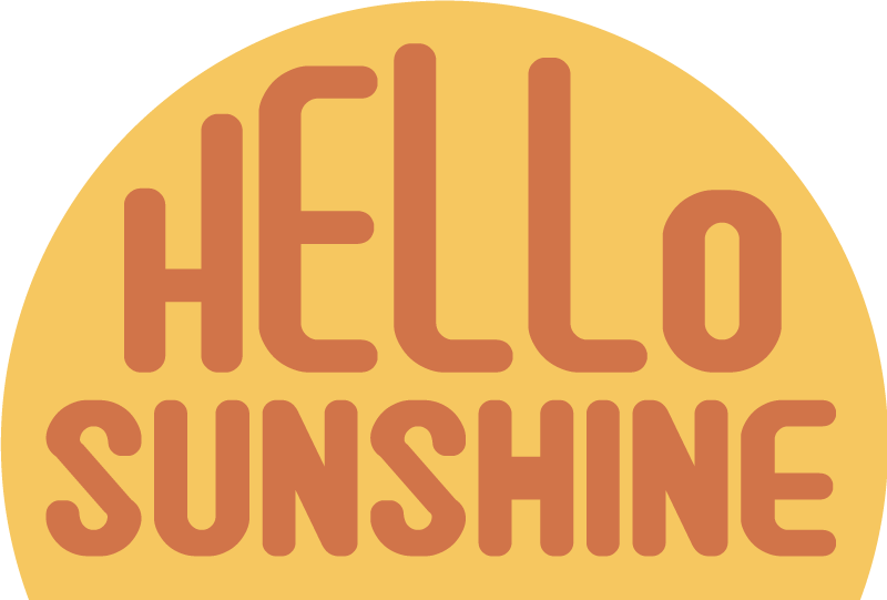 Hello sunshine 70s style vintage sticker - TenStickers