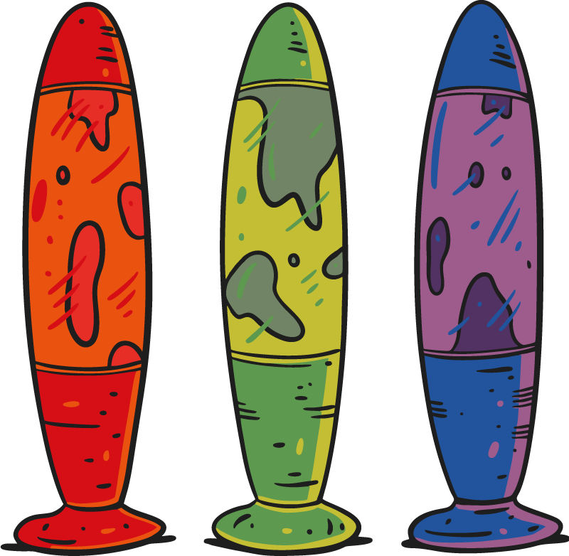 Autocolante lămpi cu lavă colorate - TenStickers