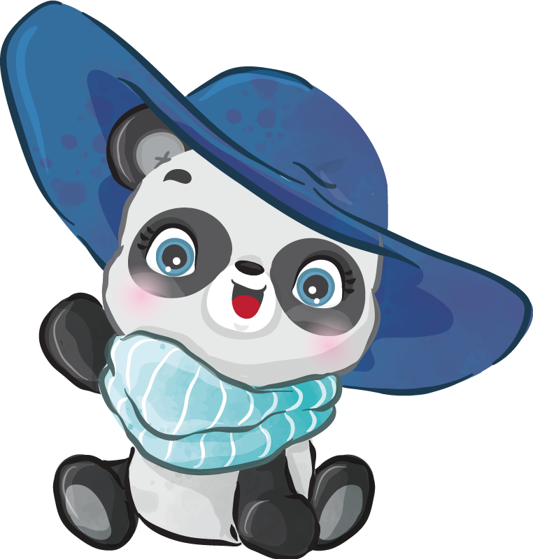 Autocolantes decorativos de ilustrações Cara de panda feliz - TenStickers