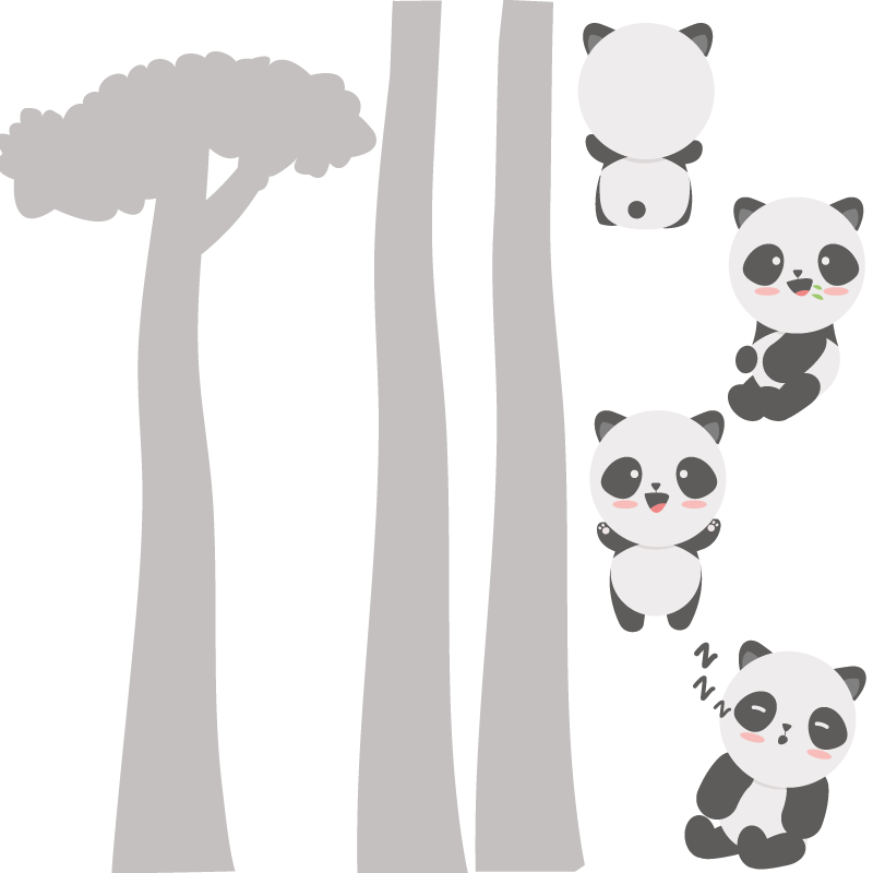 Padrão Perfeito De Panda Fofo. Kawaii Pandas, Papel De Parede De