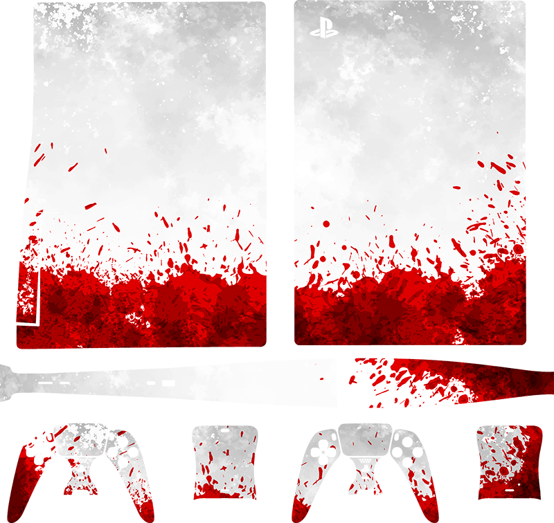 Naklejka na ps5 Krwawienie z Poską flagą - TenStickers