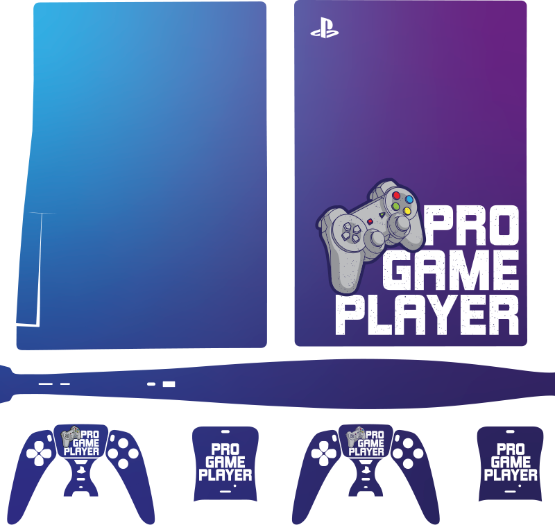 Pro gamer player ps5 klistermærker - TenStickers