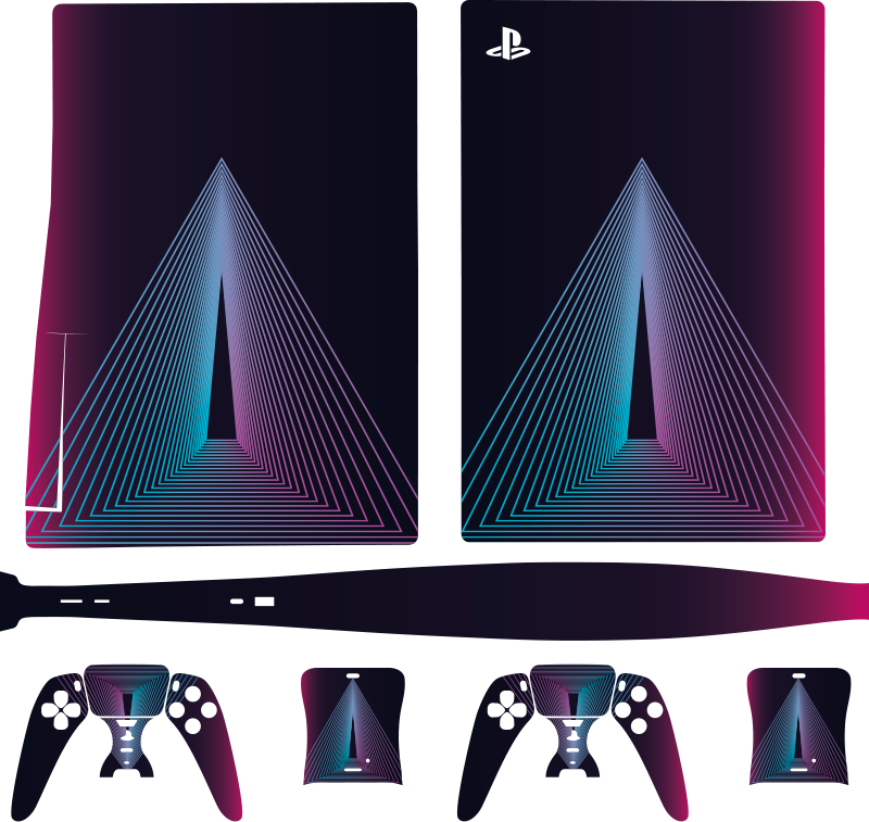 Abstrakteja muotoja PS5 skin - Tenstickers