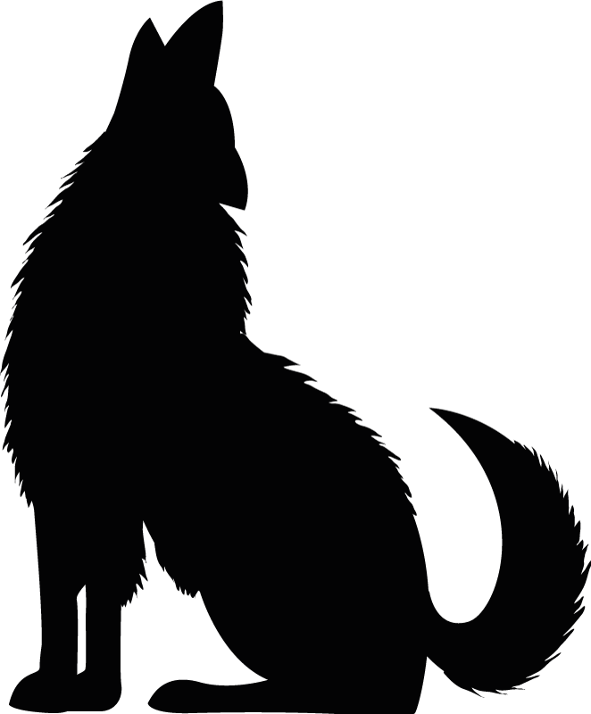 Tutande varg vilda djur dekal - Tenstickers