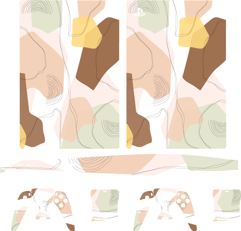 Autocolante Skin para PS5 Papel de parede pintado de pastel criat - TenStickers