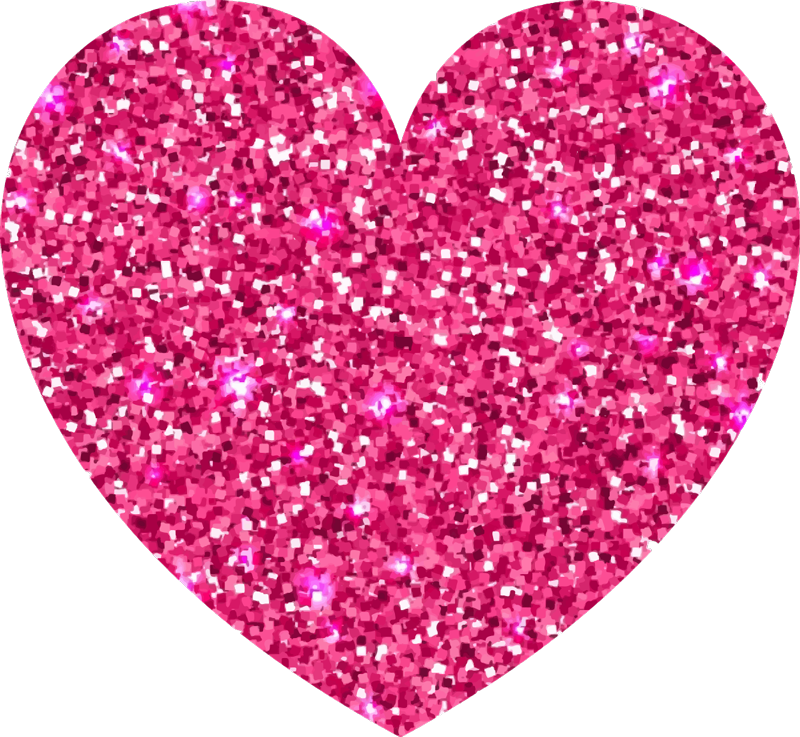 Pastel Glitter Heart Stickers