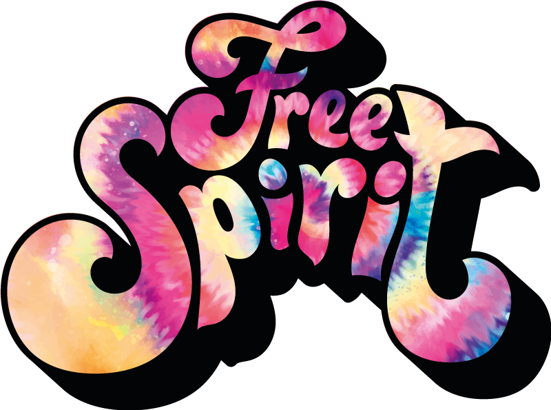 Laptop Aufkleber Freigeist mit Farben - TenStickers