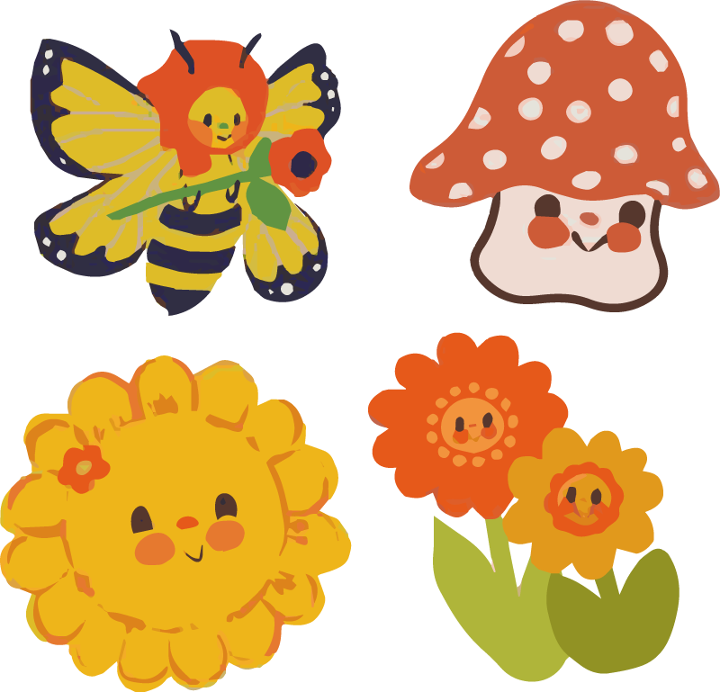 Different sunny symbols laptop skin sticker - TenStickers