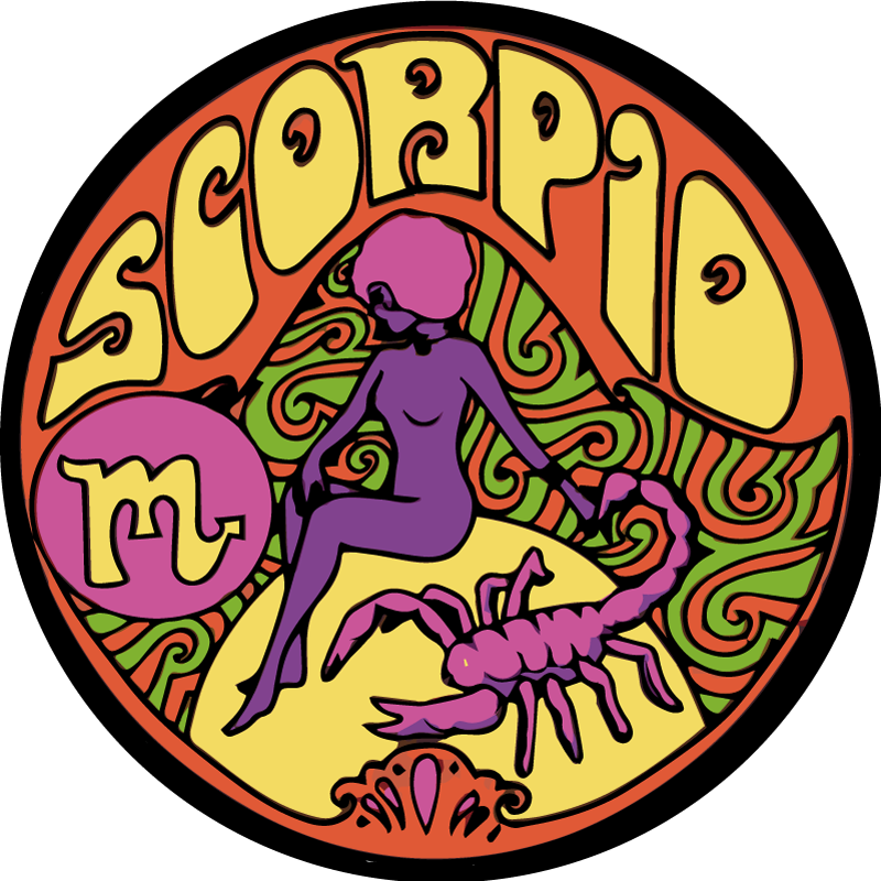 Vinilo para portátiles Escorpio con diseño morado - TenVinilo