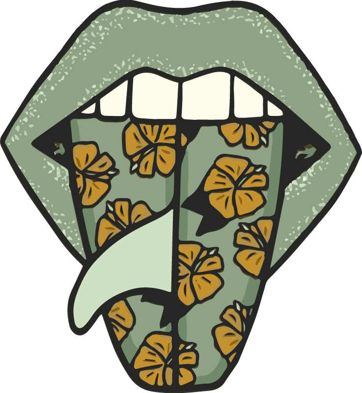 Tongue with shark laptop skins - TenStickers