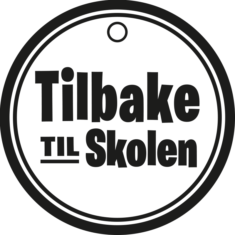 Tilbake til skolen i sirkel klistremerke - Tenstickers