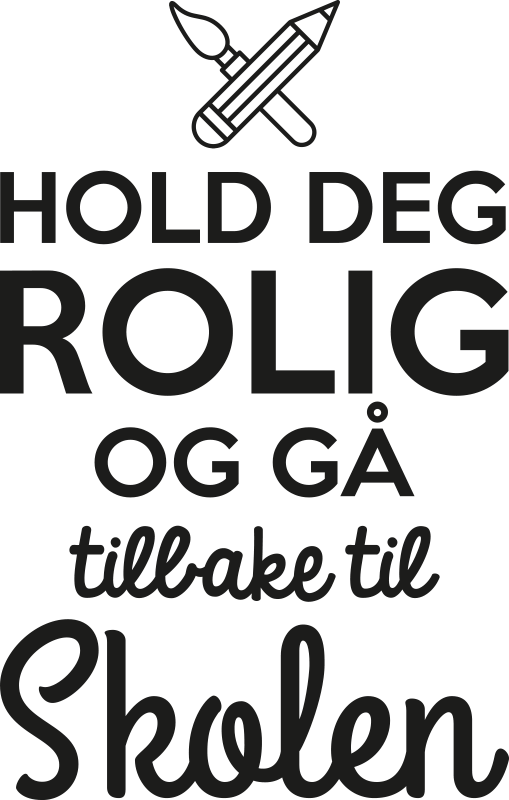 Vær rolig og gå tilbake til skolebutikk-klistremerke - Tenstickers