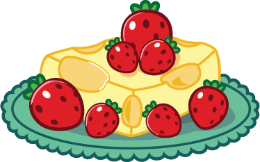 奶酪和草莓墙贴纸 - TenStickers