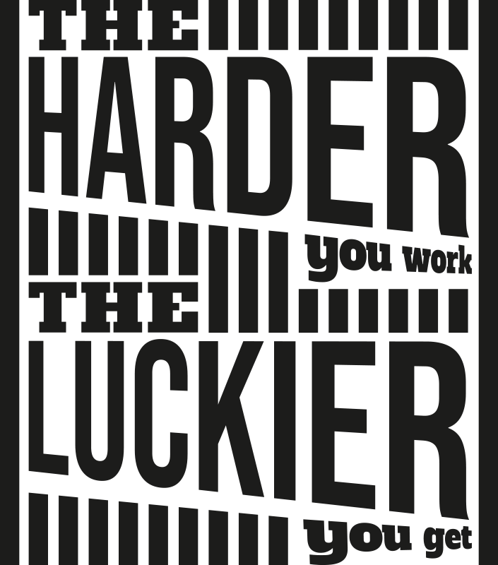 Jobbe hardt hyggelig inspirerende sitat klistremerke - Tenstickers