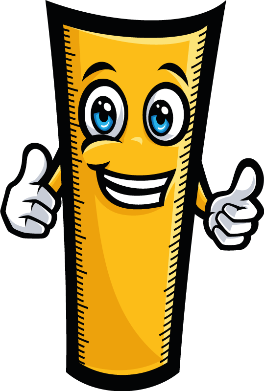 Natrag u školu nasmijana koža s plavim ravnalom - TenStickers