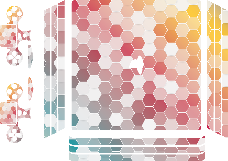 Soyut şık mozaik arka plan ps4 çıkartması - TenStickers