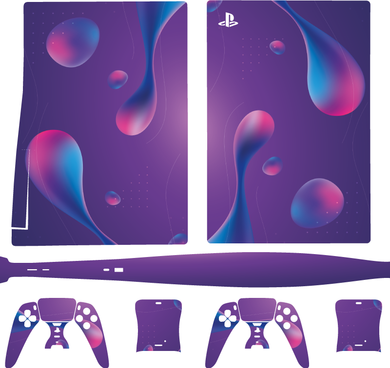 naklejki na ps5 wzór płynne tło - TenStickers