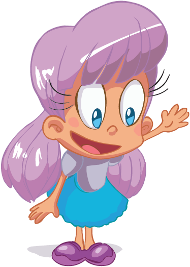 Tenstickers Sticker Kinderkamer Meisje Paarse Haren tenstickers kopen in de aanbieding