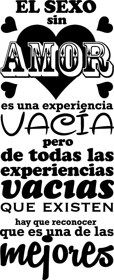 Vinilo decorativo sexo Woody Allen - TenVinilo