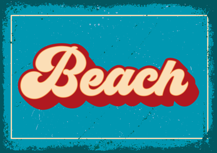 Autocolante para PC A praia é por ali - TenStickers