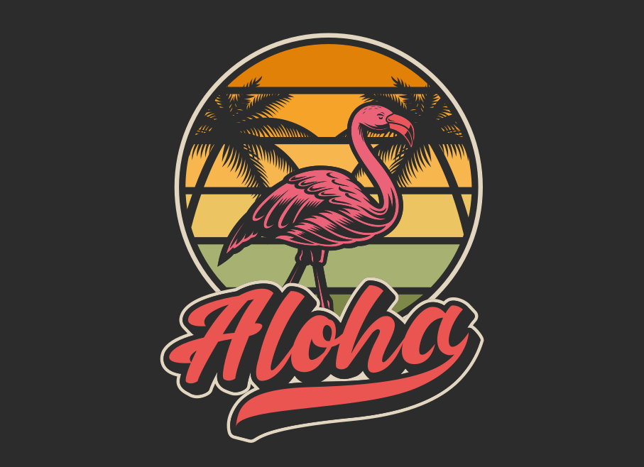 Flamingo brand laptop skin decal - TenStickers