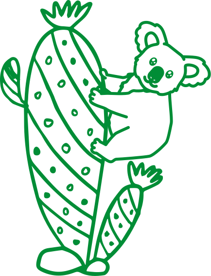 Vinilo para portátiles Cactus y koalas - TenVinilo