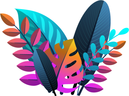 Fargerike blader vegg klistremerker til spisestue - Tenstickers