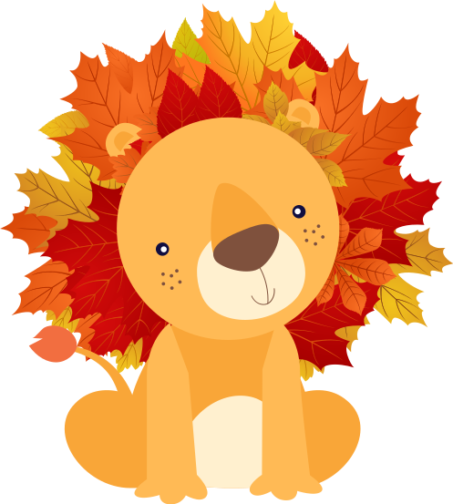 Leaf wild animal Children Bedroom Wall Sticker - TenStickers