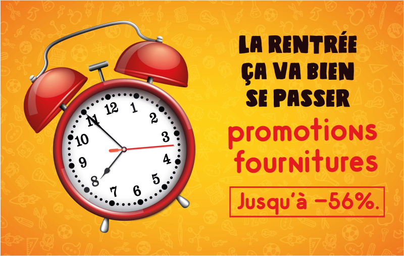 Vitrophanie Réduction de rentrée scolaire - TenStickers