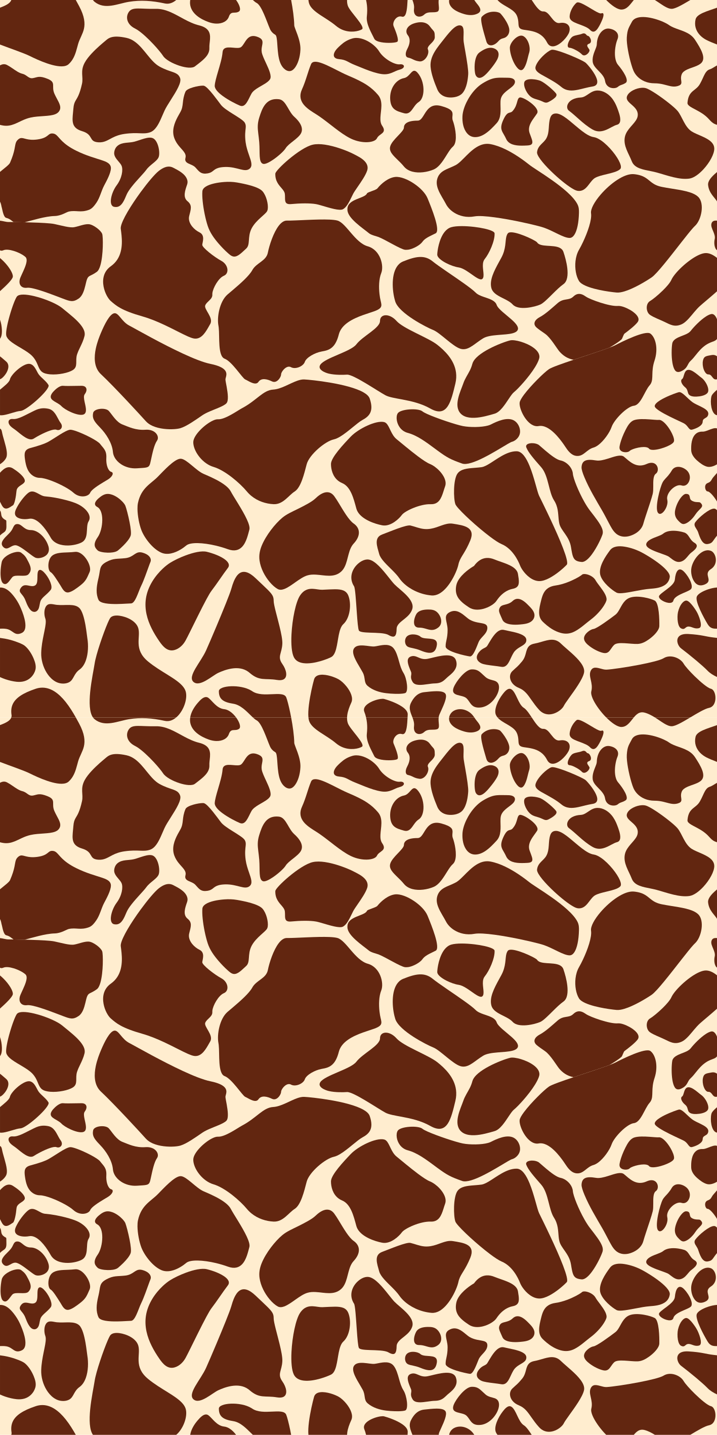 Giraffe brown patterns door sticker - TenStickers