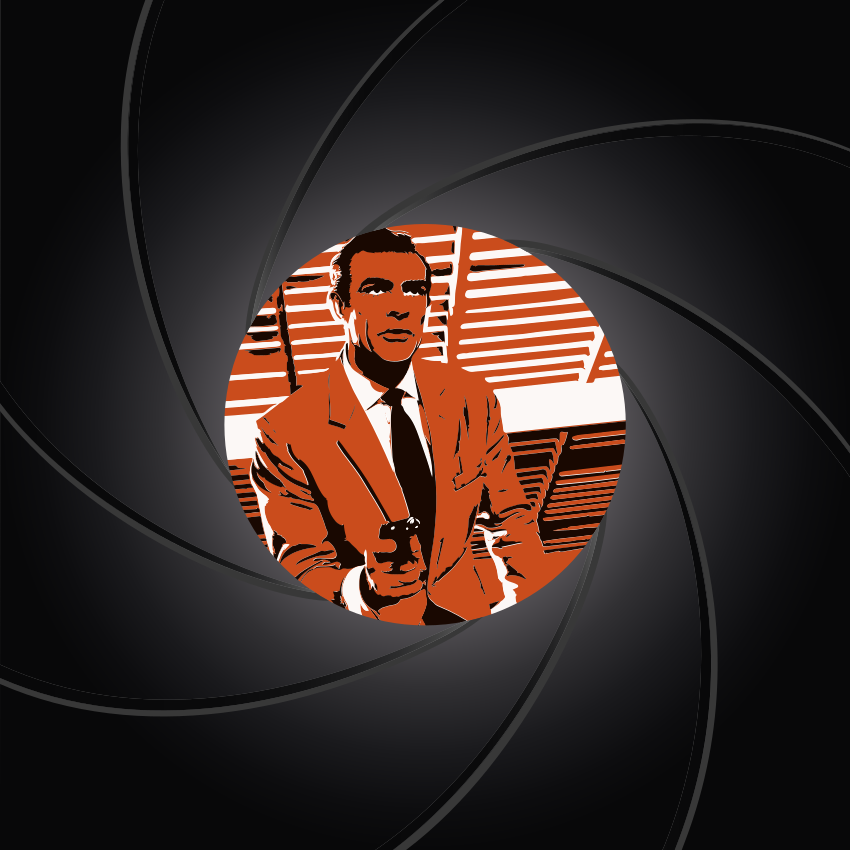 70s James Bond urban sticker - TenStickers