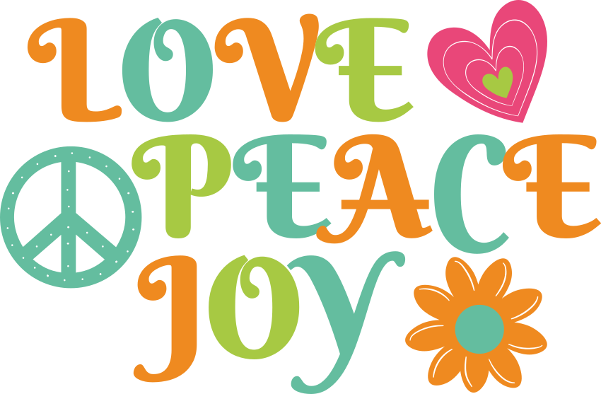 70s love peace joy urban decal - TenStickers