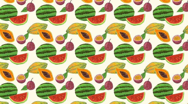 カットと全体のスイカの家具のステッカー - TENSTICKERS